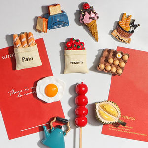 Imanes de nevera de simulación de comida al por mayor, pegatinas magnéticas de resina para decoración del hogar, estilo nórdico para refrigeradores - Product Image 4