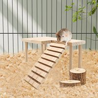 Sampel Gratis Platform Kayu untuk Hamster, Gerbil, Tikus, Degus, dan Hewan Peliharaan Kecil Lainnya untuk Kandang Hamster