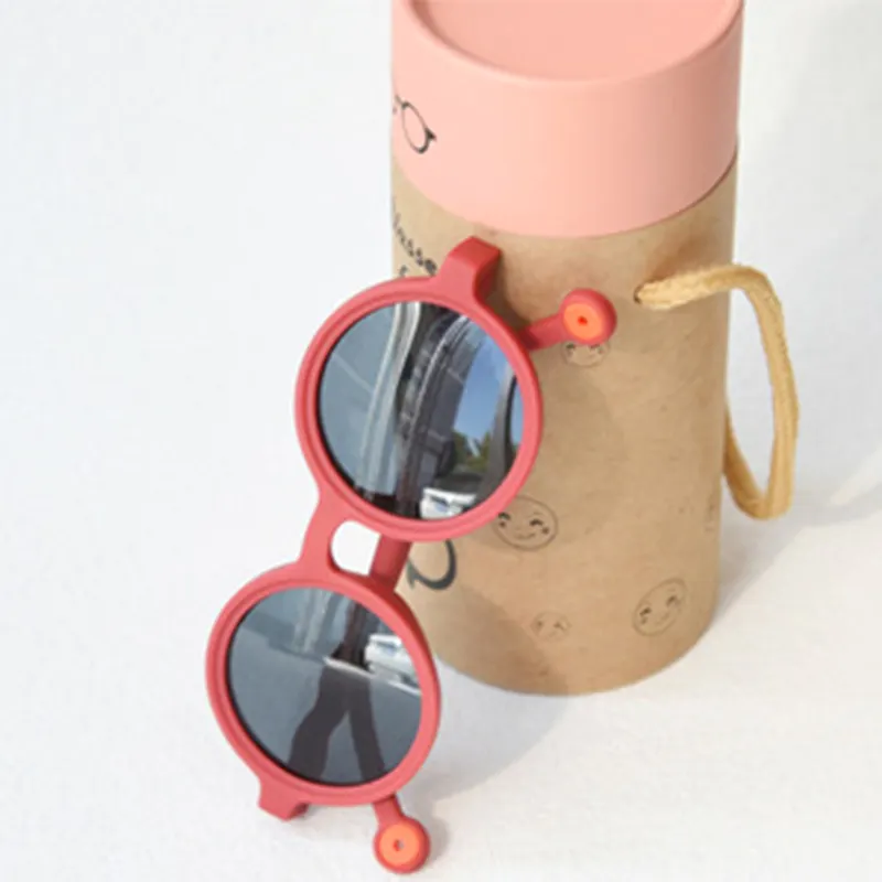 Petite boîte d'emballage de seau de cylindre, étui de lunettes mignon pour  enfants pour lunettes de soleil