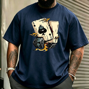 Camiseta gráfica para hombre, 100% algodón, corte holgado, cuello redondo, manga corta, estampada, informal, estilo urbano - Product Image 4