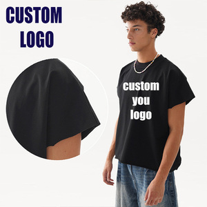Camisetas de algodón lisas de manga corta al por mayor, camisetas informales con cuello redondo para hombre, ropa con logotipo impreso, camisetas personalizadas para hombre - Product Image 1