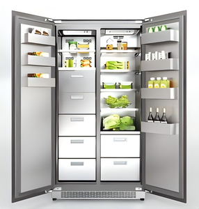 Best Selling 400L 220V/50Hz Stainless Steel Frost-Free Two Doors Side-by-Side Energy Saving Household <b>Refrigerator</b> DW-400WZ1E - Product Image 1