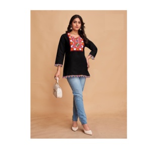 Vestidos informales de fábrica al por mayor, top de mujer para ropa normal y de oficina, Top occidental - Product Image 1