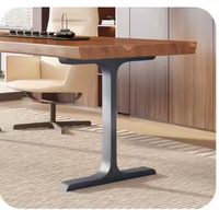 Pieds de table en métal noir moderne en forme de Z de 28 pouces, robustes, pour bureau à domicile, cuisine, hôtel et table basse