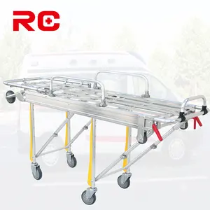 Manufacturer Ambulance Stretcher RC-A1 Aluminum Loading Ambulance Stretcher Folding Medical Equipment Hospital Type Stretcher With Wheels