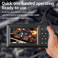 1080PFixed Focus Double Objectif 8mm IP67 Endoscope Industriel Étanche 4.3 Pouces Vidéo 30M Câble Dur Caméra Endoscope Portable