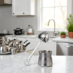 Hot Selling Stainless Steel Heart-Shaped <b>Tea</b> <b>Infuser</b> with Convenient Pushing Handle - Product Image 3