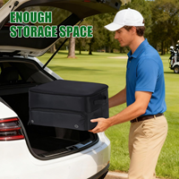 Organisateur de coffre de voiture double couche avec couvercle, boîte de rangement en tissu Oxford imperméable avec compartiment à chaussures et séparateurs