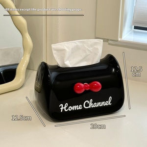 Boîte à mouchoirs moderne et créative de style crème avec un porte-serviettes mignon, idéale pour les salons, les chambres et les tables basses - Product Image 5