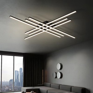 Plafonnier LED Linéaire Moderne Nouveau <span class=keywords><strong>Design</strong></span> à Intensité Variable pour Décoration Intérieure - Product Image 2