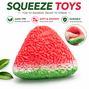 Hot Selling High Quality Squishy Toys TPR Watermelon Sushi Squeeze Toy for Children - Product Image 1