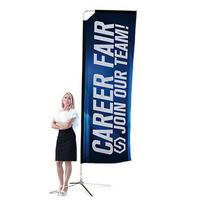 Drapeaux rectangulaires Exposition publicitaire 0utdoor Drapeau de plage Drapeaux de plumes promotionnels