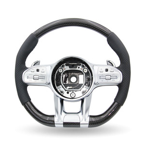Cuero negro con textura de carbono, línea negra perforada y galvanizada para <span class=keywords><strong>Mercedes</strong></span> Benz C GLC E S CLS <span class=keywords><strong>AMG</strong></span> zc-809-t21-y - Product Image 1