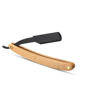 Professional Barber Straight <b>Razor</b> Stainless Steel Blade Wooden Handle <b>Razor</b> For Shaving and Salon Grooming Use Barber <b>Razor</b> - Product Image 3