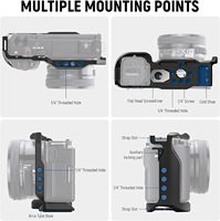 NEEWER Cage de caméra ZV-E10 compatible avec les ZV-E10 Sony, Cage de prise de vue vidéo en aluminium avec plaque QR de type Arca, fils de 1/4 ".