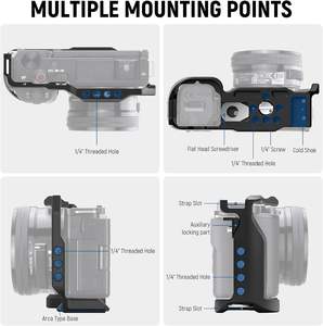 NEEWER-Jaula de aluminio para cámara, dispositivo de grabación de vídeo, placa QR tipo Arca, con rosca de <span class=keywords><strong>1</strong></span>/4 ", compatible con <span class=keywords><strong>Sony</strong></span> <span class=keywords><strong>1</strong></span>/2/2" - Product Image 3