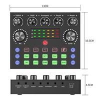 Kit Complet d'Équipement de Studio Podcast avec Carte Son Live V8S et Microphone BM-800 pour Diffusion en Direct/Enregistrement/Studio/Streaming en Direct