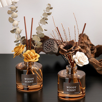 Diffuseur de parfum d'ambiance 120 ml avec fleurs séchées, coffret cadeau, huile essentielle, aromathérapie, décoration de pièce, vente en gros