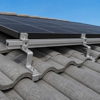 Système de montage solaire sur toit, support en aluminium, structure de fixation pour toit en tuiles, kit d'installation de panneaux solaires