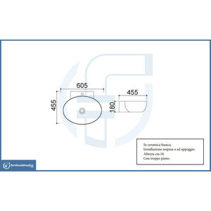 Lavabo de Encimera La39 de 60.5x45.5cm, Lavabos Elegantes para Espacios Modernos - Product Image 2
