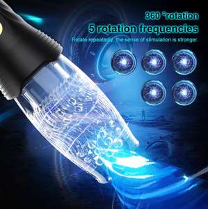 10個の振動を備えた自動男性マスターベーター8個のスラスト & 回転パターン男性用ポケットプッシー大人のおもちゃペニスポンプストローカー % - Product Image 5