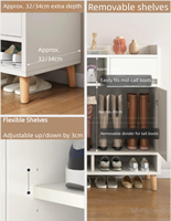 Meuble à chaussures d'entrée en MDF Premium Écologique, peu encombrant, étroit, pour rangement intérieur domestique, autoportant, pour hall d'entrée 2026