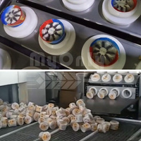 MY Ligne de machine à sceller entièrement automatique linéaire à 4 voies pour compotes d'appel de crème glacée cône K tasse yaourt