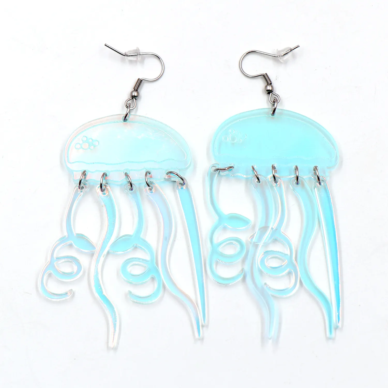 Top Fashion CN Drop medusa iridescente gioielli in acrilico orecchini da donna alla moda a forma di pesce perlato stile placcato anniversario