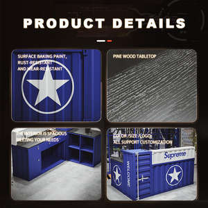 Stile industriale in ferro battuto eco-friendly durevole <span class=keywords><strong>bancone</strong></span> <span class=keywords><strong>Bar</strong></span> casa <span class=keywords><strong>Bar</strong></span> Set di personalizzazione della caffetteria - Product Image 2