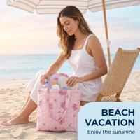 Sac fourre-tout décontracté matelassé écologique pour le dropshipping (MOQ1) – Motif léopard et fleur d'hibiscus, avec fermeture éclair, portable, pour l'hiver et le printemps