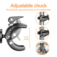 Support universel réglable et portable en ABS pour téléphones portables et tablettes, compatible avec vélos motorisés, poussettes et voiturettes de golf