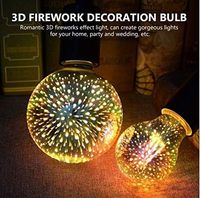Tsinye LED Vintage Edison ampoules 3D feu d'artifice ampoule coloré feu d'artifice ampoule verre étoilé éclairage décoratif pour fête de vacances