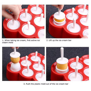 Thu nhỏ Ice Pop khuôn Popsicle cấp thực phẩm Silicone khuôn Ice Cream Cubes công cụ với gậy và nhỏ giọt-bảo vệ bán buôn Maker - Product Image 5