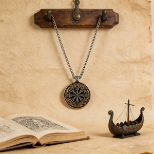 Collar Vikingo con Colgante de Martillo de Odín PE0102, Martillo de Thor, Acero Inoxidable, Joyería Nórdica Vikinga - Product Image 5