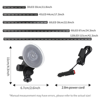 HJ 12-24V Neue RGB LED 60W Auto-Notfall-Lichtleiste Stroboskop-Alarmsignalleuchte Blitz-Warnleuchte für Armaturenbrett und Windschutzscheibe