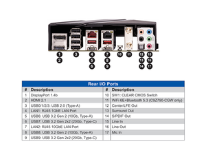 Carte mère de serveur ATX MBD-C9Z790-CGW avec un seul socket Z790 LGA 1700 (Socket V0), prise en charge DDR5, nouvelle livraison rapide, bon prix, 14e/13e génération - Product Image 2