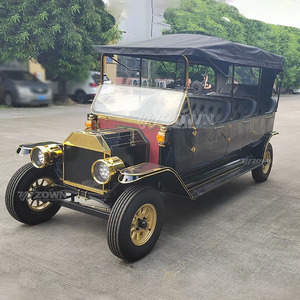 Tufted Leather Antique Sightseeing Buggy Waterproof Soft Roof For Wedding Venue <b>Bride</b> Party Short Distance Transfer - Product Image 3