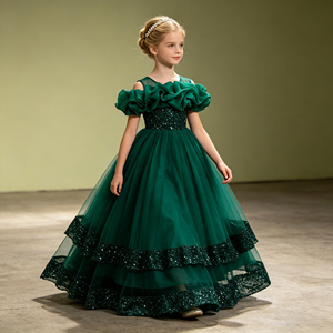 <span class=keywords><strong>Robe</strong></span> <span class=keywords><strong>de</strong></span> princesse pour fille <span class=keywords><strong>de</strong></span> 12 ans, modèle fantaisie, à épaules dénudées, avec design superposé et bouffant, idéale pour mariage ou demoiselle d'honneur - Nouvelle collection très prisée - Product Image 4