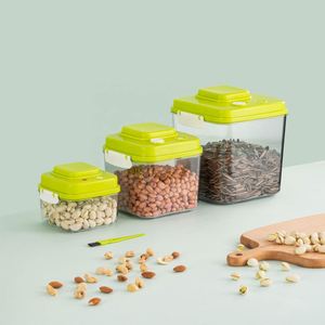 Récipient de stockage alimentaire sous vide de type presse emboîtable 3L Récipient écologique de qualité alimentaire carré en plastique hermétique étanche - Product Image 5