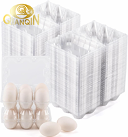 Ventes en gros de barquettes à œufs en plastique transparentes réutilisables à 6 compartiments avec couvercles pour les agriculteurs, prix bas
