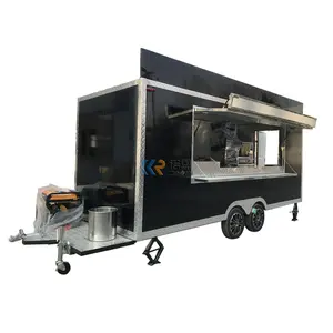 2024 Food Truck Trail Mobile Bbq Cart Burger Trailer Entièrement Équipé Ice Cream Coffee Fast Food Truck à vendre