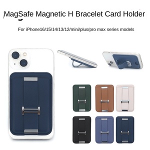 Custodia a Portafoglio Magnetica Invisibile in PU <span class=keywords><strong>San</strong></span> Kole per Serie iPhone con Design H-Clap e Braccialetto per Cellulare - Product Image 3