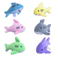 Porte-clés en peluche requin de dessin animé personnalisé en stock, 7 cm, super doux, rembourrage en coton PP, mini pendentif jouet en peluche