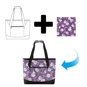 Sac isotherme portable à motif floral pour pique-nique, sac fourre-tout isotherme personnalisé avec logo, sac de courses isotherme avec fermeture éclair - Product Image 1