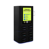 Borne de location de batteries externes partagées à 8 emplacements avec écran tactile POS, paiement par carte/contactless/codes QR, écran 10,1 pouces, sortie 60W, station d'alimentation portable