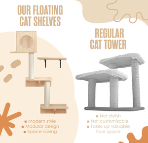 Estante de Pared Ecológico y Moderno para Tienda de Mascotas, Hamaca para Gatos, Ventana de Escalada con Rascador para Gatos, Uso Interior y Exterior - Product Image 6