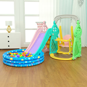 ชุดของเล่นพลาสติก Lldpe สำหรับ<span class=keywords><strong>เด็ก</strong></span>แบบ3-in-1พร้อมสไลด์และชิงช้าสำหรับโรงเรียนอนุบาลและสวนดีไซน์ใหม่ - Product Image 3