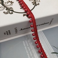 Vente en gros de ruban de dentelle perlée de 6 mm, ruban décoratif pour la couture de vêtements