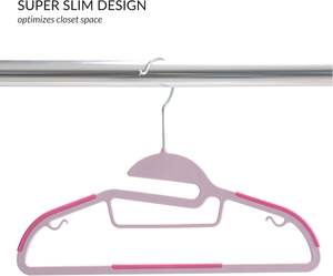 Perchas para Niños Simplificadas, Antideslizantes, Ahorradoras de Espacio, de Plástico, para Ropa de Bebé - Product Image 5