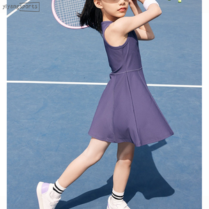 Groothandel <span class=keywords><strong>2</strong></span> Delige Set Sportkleding Golfkleding Custom Logo Meisjes Tennis Fitness Gym Tennis Kinderen Jurk - Product Image 6